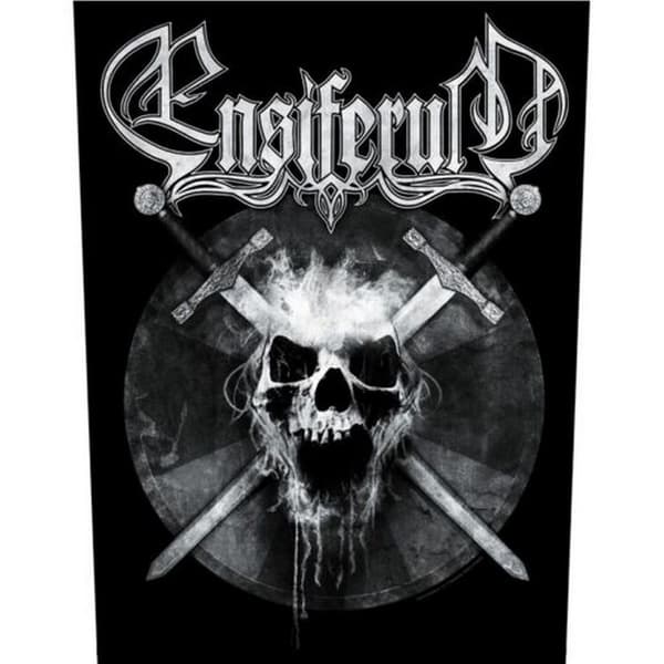 Ensiferum Skull Patch Black/White One Size