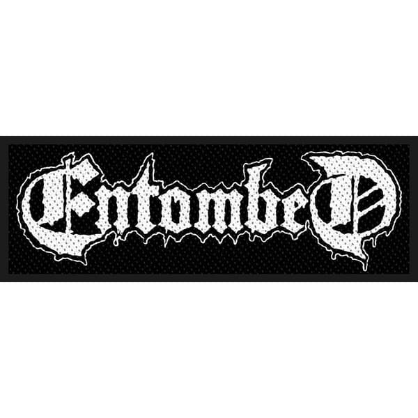 Entombed Woven Logo Patch Black/White One Size
