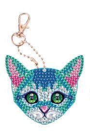 Diamant Painting Nyckelring Katt
