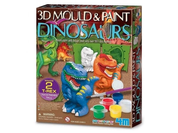 4M 3D Mould &amp;amp; Paint Dinosaurs