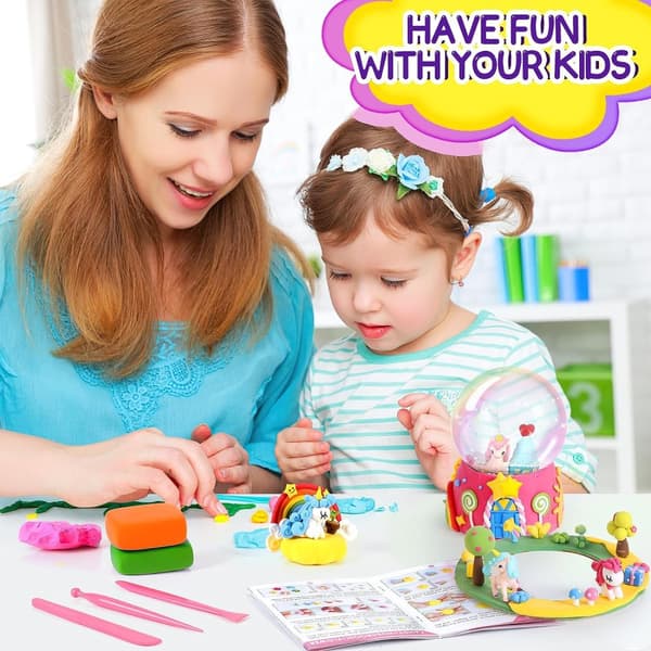 Luo oma taianomainen lumipallosi yksisarvisilla - Play Dough Kit