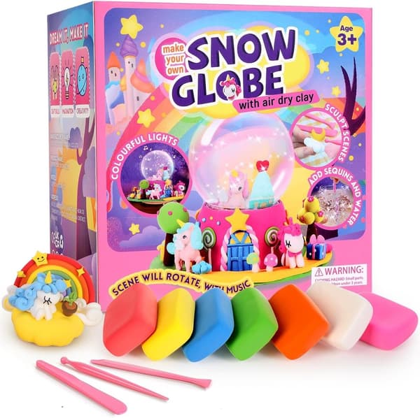 Luo oma taianomainen lumipallosi yksisarvisilla - Play Dough Kit