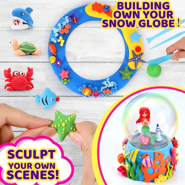 Skapa Din Egen Magiska Snöglob med Sjöjungfru - Play Dough Kit