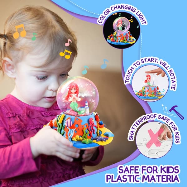 Skapa Din Egen Magiska Snöglob med Sjöjungfru - Play Dough Kit