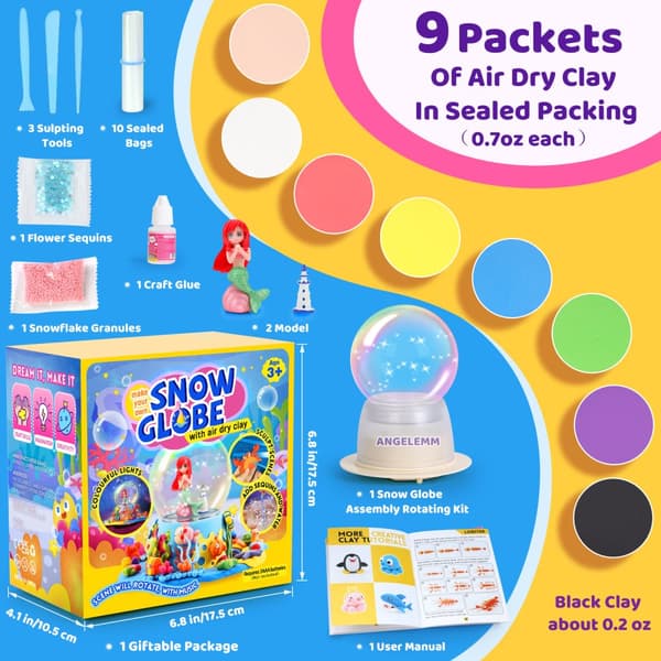 Skapa Din Egen Magiska Snöglob med Sjöjungfru - Play Dough Kit