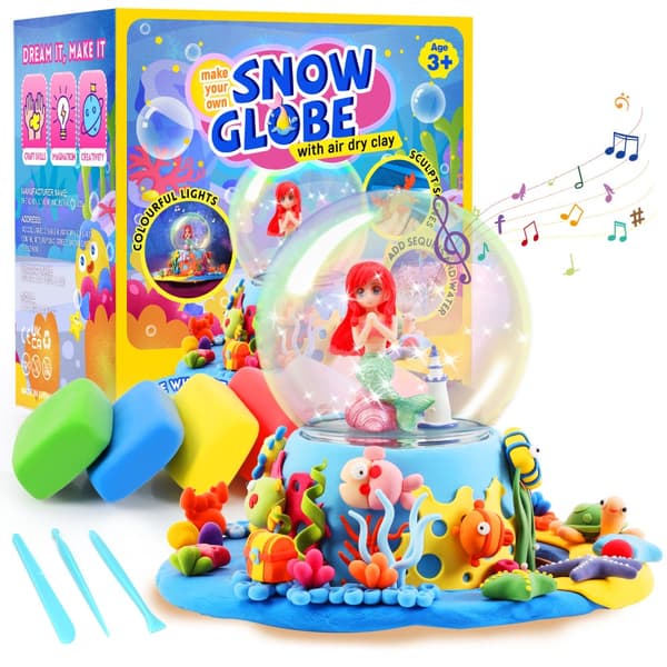 Skapa Din Egen Magiska Snöglob med Sjöjungfru - Play Dough Kit