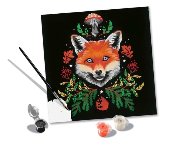 Målning med siffror Ravensburger Fox, 20 x 20 cm