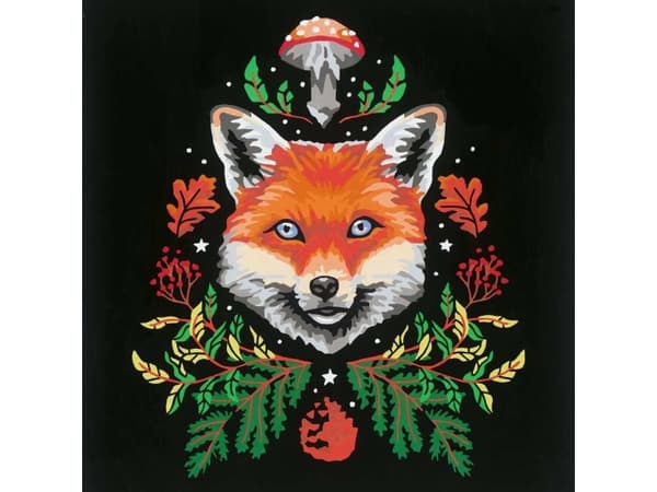 Målning med siffror Ravensburger Fox, 20 x 20 cm