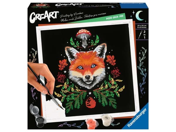 Målning med siffror Ravensburger Fox, 20 x 20 cm
