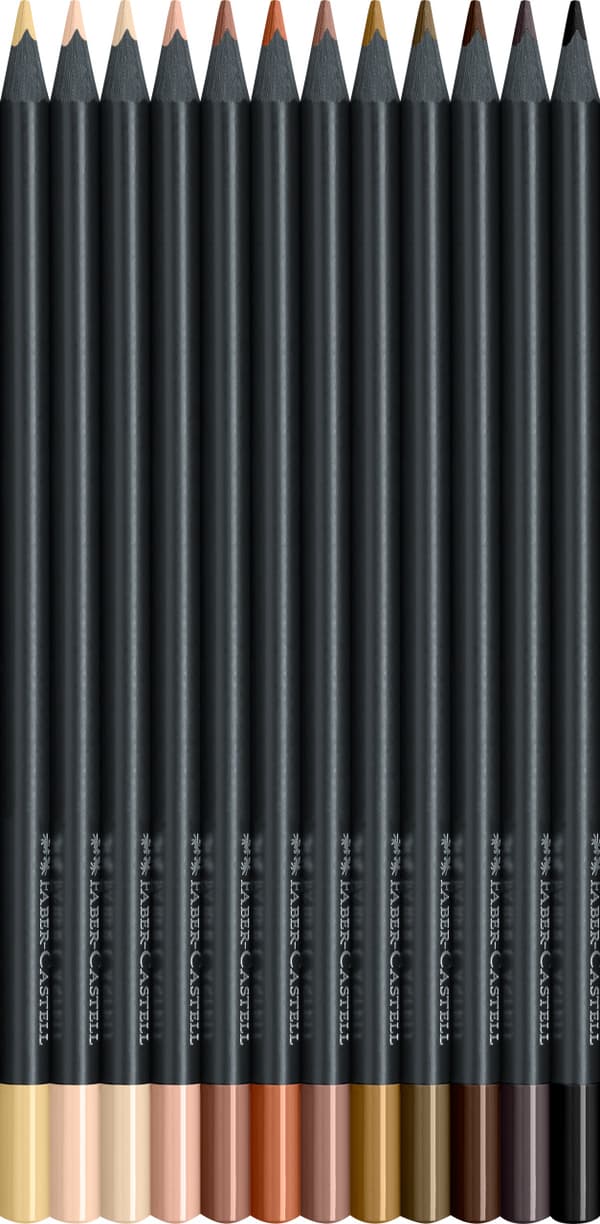 Black Edition Hudtonsfärgpennor 12-pack, Faber-Castell