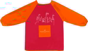 Målarförkläde barn 100% polyester, Röd, Faber-Castell
