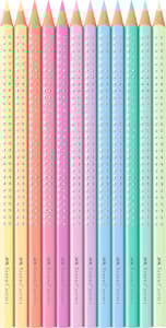 Färgpennor Sparkle Pastellfärger Metalletui, 12-p FSC, Faber-Castell