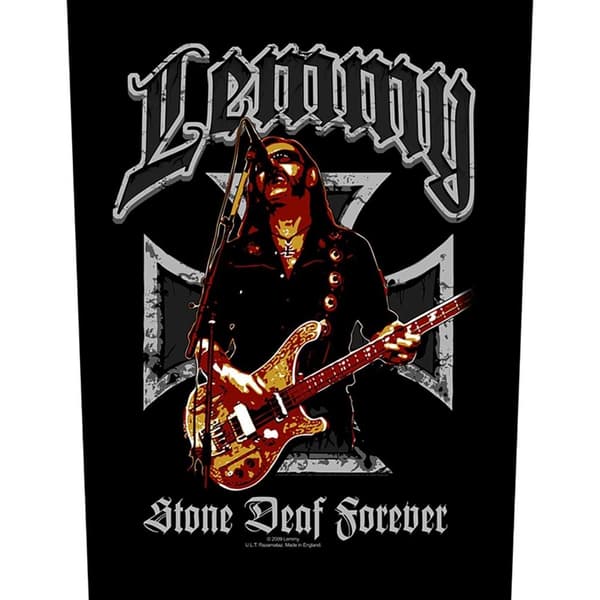 Lemmy Stone Deaf Patch Black/White/Red One Size
