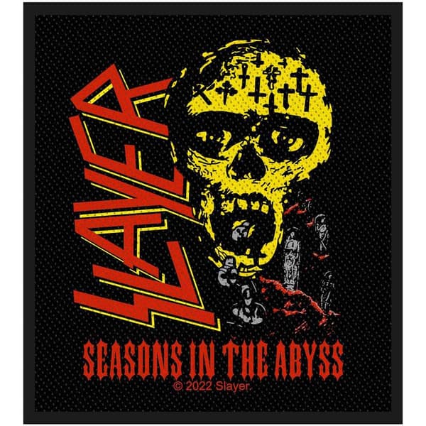Slayer Seasons In The Abyss Standard Patch Black/Yellow/Red 100mm x 100mm