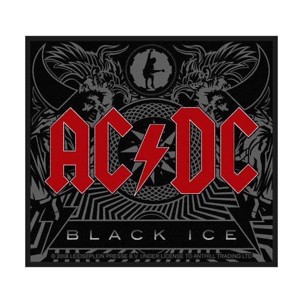 AC/DC Black Ice Woven Patch Black/Red One Size