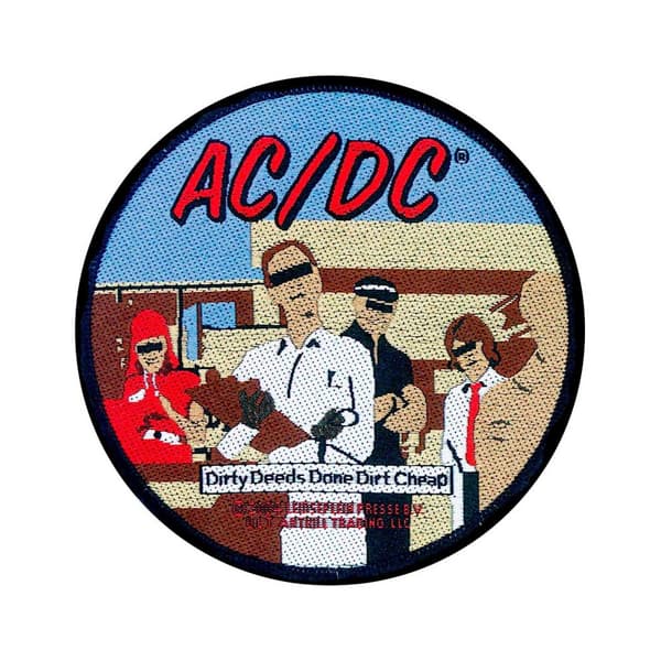 AC/DC Dirty Deeds vävd patch Multicoloured One Size
