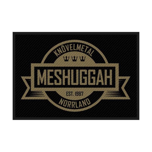 Meshuggah Woven Logo Patch Black/Gold One Size