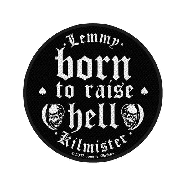 Lemmy Born To Raise Hell Patch Black/White One Size