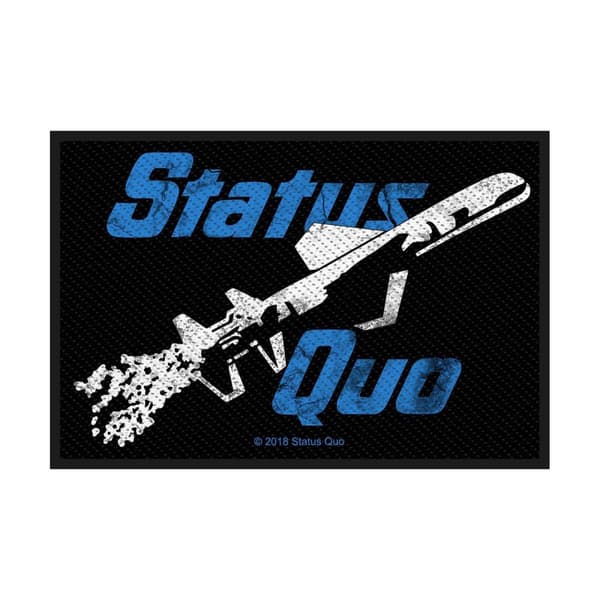 Status Quo Just Supposin´ vävd lapp Black/White/Blue One Size