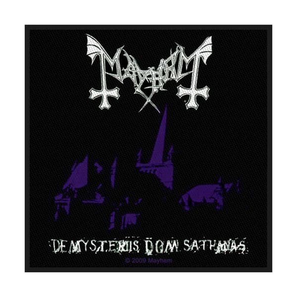 Mayhem De Mysteriis Dom Sathanas Patch Black/Purple/White One Size