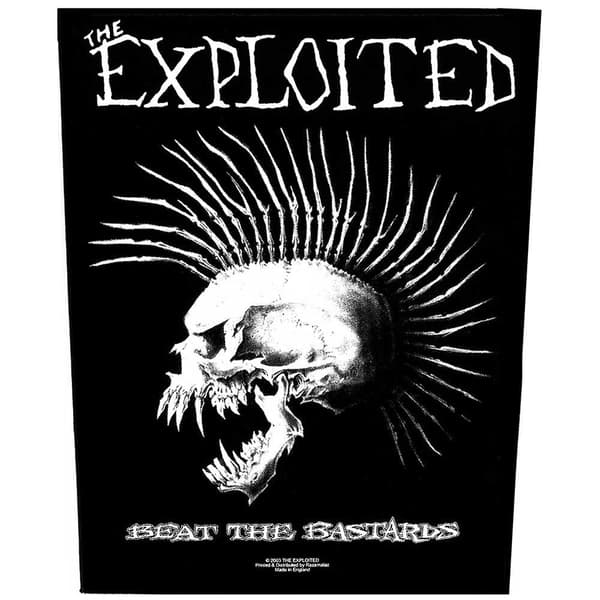 The Exploited Beat The Bastards Patch Black/White One Size