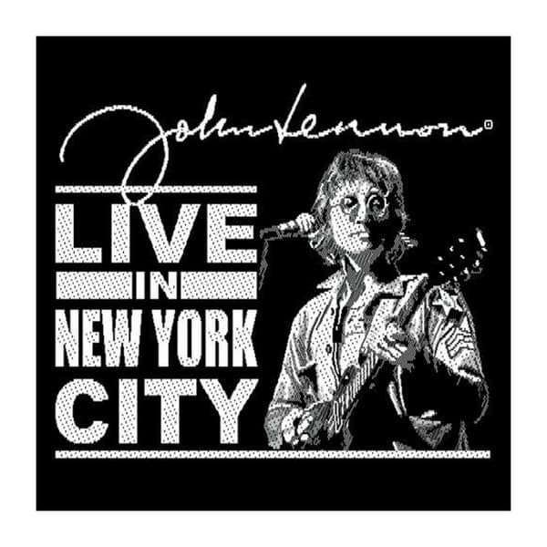 John Lennon Live In New York City Patch Black/White One Size