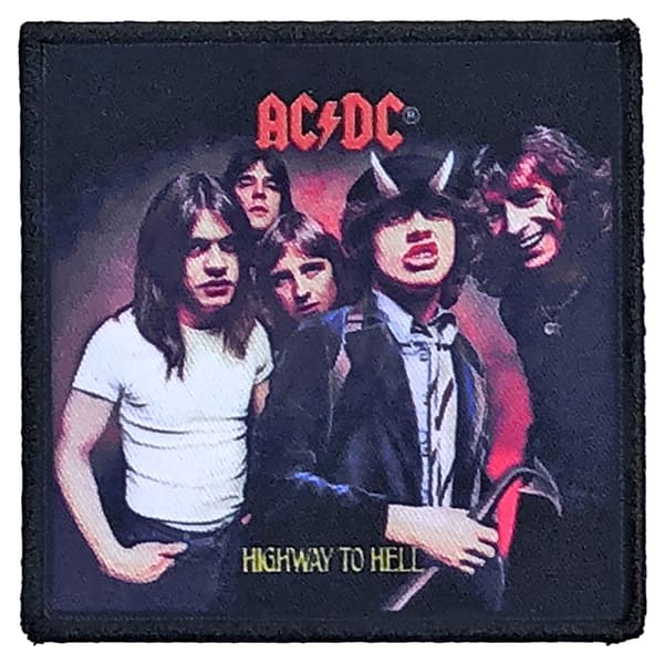 AC/DC Highway To Hell Standard Iron On Patch Black/Red One Size