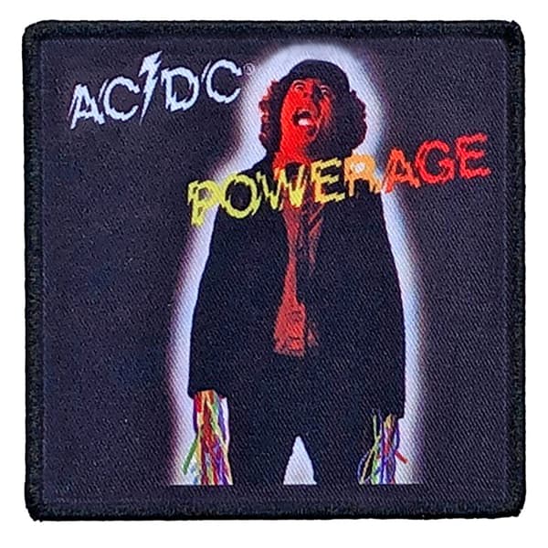 AC/DC Powerage Standard Iron On Patch Black/Red/White One Size
