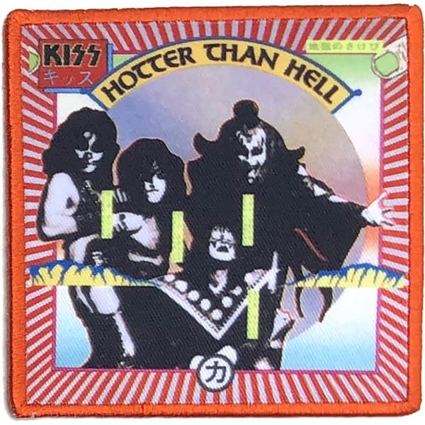 Kiss Hotter Than Hell Standard Iron On Patch Multicoloured One Size