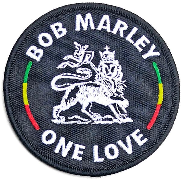 Bob Marley Lion Iron On Patch Multicoloured One Size