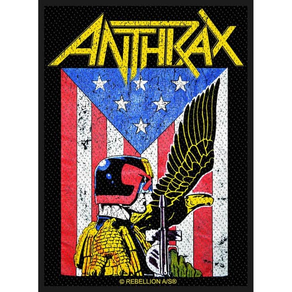 Anthrax Judge Dredd Woven Patch Multicoloured One Size