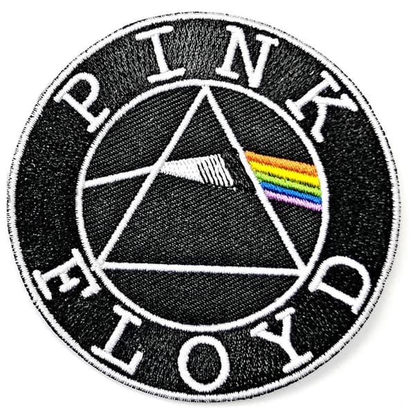Pink Floyd Logo Circle Iron On Patch Multicoloured One Size