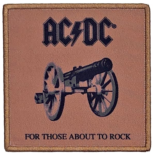 AC/DC For Those About To Rock Standard Iron On Patch Brown/Black One Size