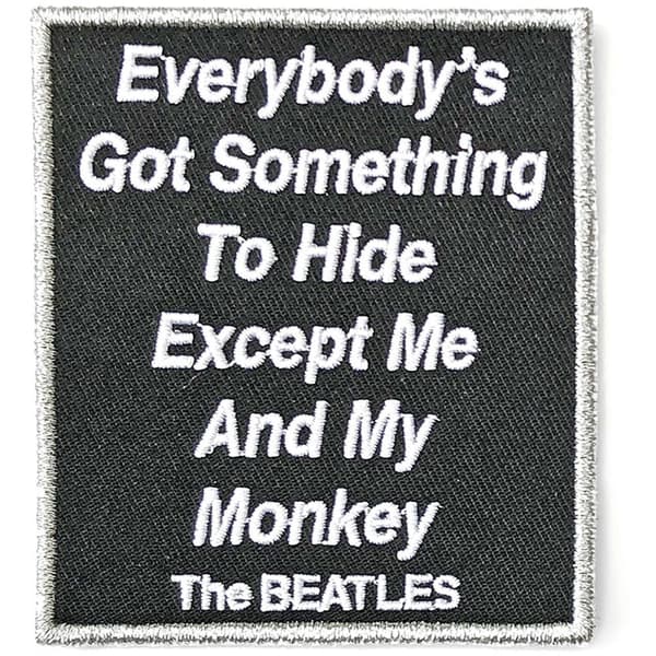 The Beatles Everybody´s Got Something To Hide Except Me And My Monkey Woven Patch Black/White One Size
