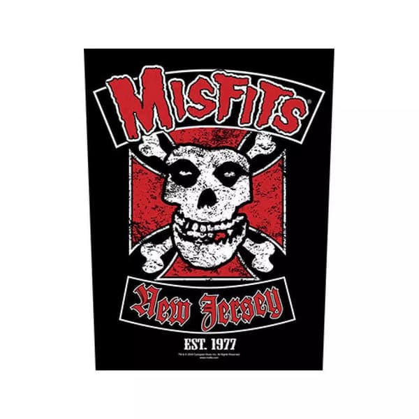 Misfits Biker Patch Black/Red/White One Size