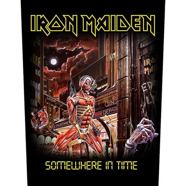 Iron Maiden Patch för någonstans i tiden Multicoloured One Size