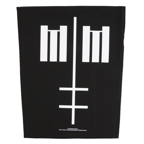 Marilyn Manson Logo Cross Patch Black/White One Size