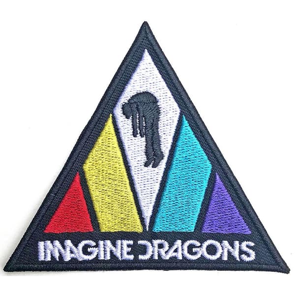 Imagine Dragons Logo Triangle Iron On Patch Multicoloured One Size