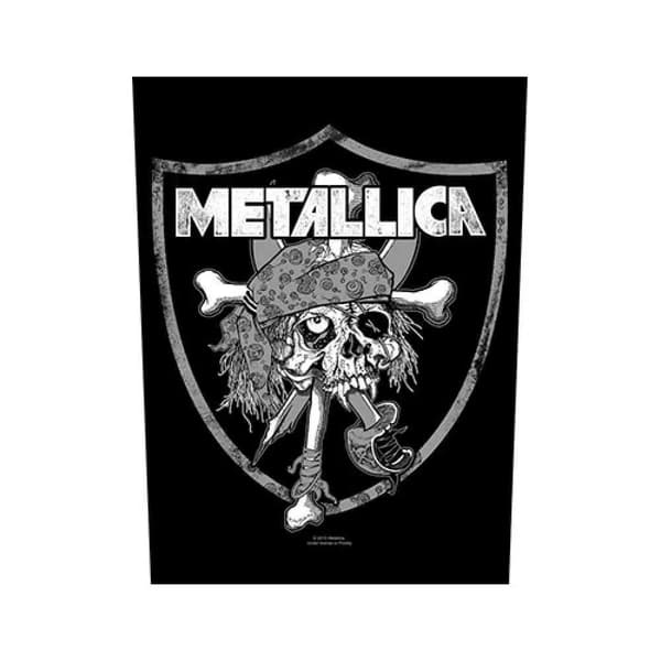 Metallica Raiders Skull Patch Black/White One Size