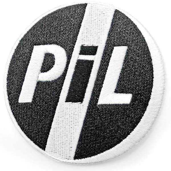 Public Image Ltd Logo Circle Iron On Patch Black/White One Size