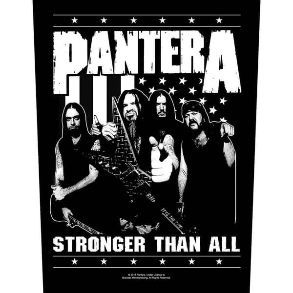 Pantera Stronger Than All Sew-On Patch Black/White One Size