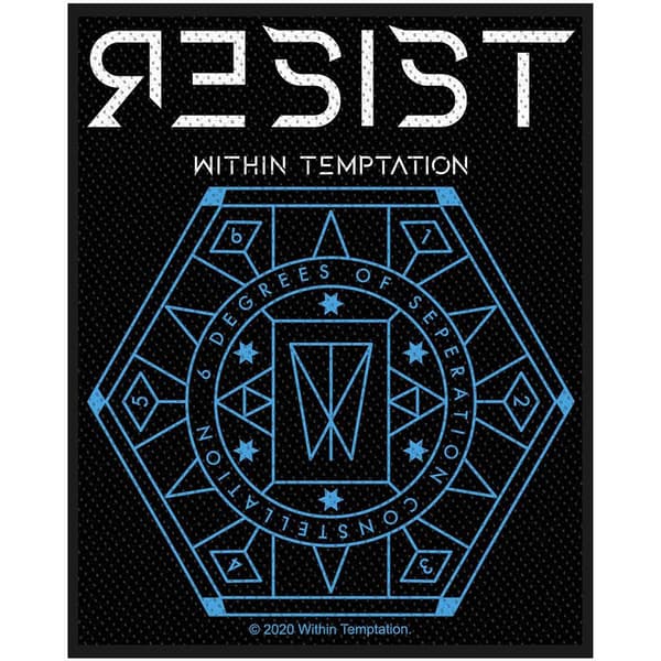 Within Temptation Resist Woven Hexagon Patch Black/Blue One Size