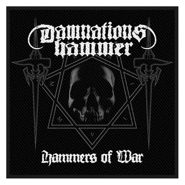 Damnation´s Hammer Hammer Of War Woven Patch Black/White One Size