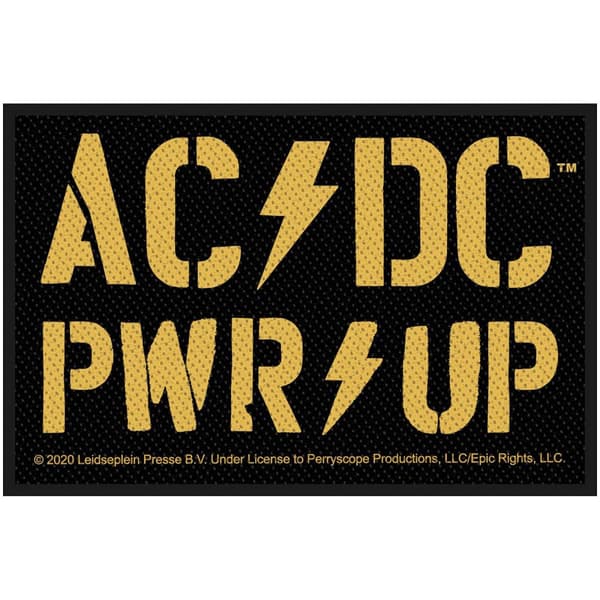 AC/DC PWR-UP Woven Standard Patch Black/Yellow One Size
