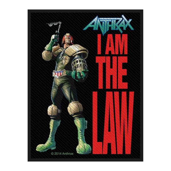 Anthrax I Am The Law Standard Patch Black/Multicoloured One Size