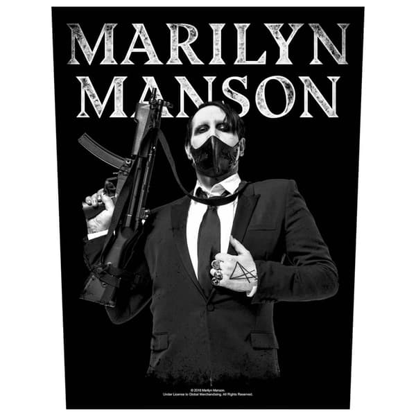 Marilyn Manson Machine Gun Patch Black/White One Size