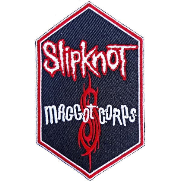 Slipknot Maggot Corps Woven Iron On Patch Blue/Red/White One Size