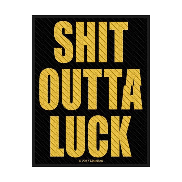 Metallica Shit Outta Luck Vävd lapp Black/Yellow One Size
