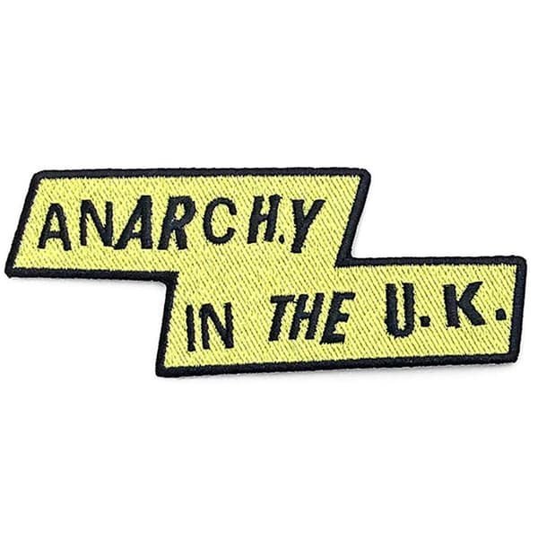 Sex Pistols Anarchy In The UK Iron On Patch Yellow/Black One Size