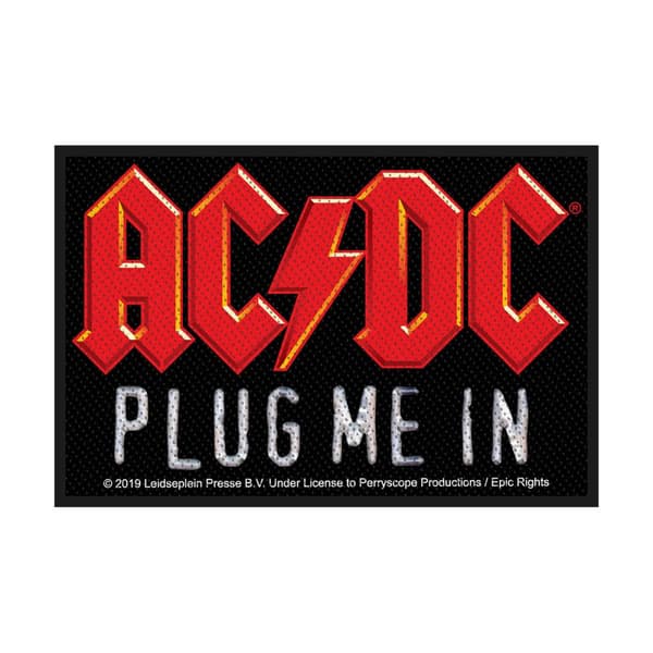 AC/DC Plug Me In Standard Patch Black/Red One Size